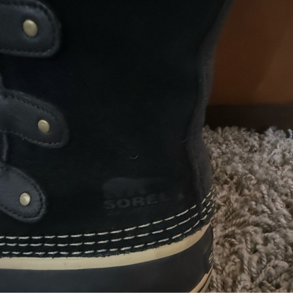 Sorel Joan of Arctic Boot Winter Snow suede & faux fur Women’s size 7.5 Black - Picture 7 of 13